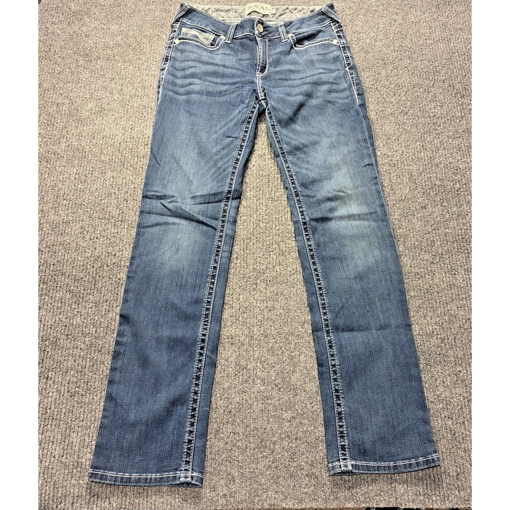 Ariat REAL Denim Dresden Straight Leg Jeans Women's 31L Cowgirl Rodeo Western